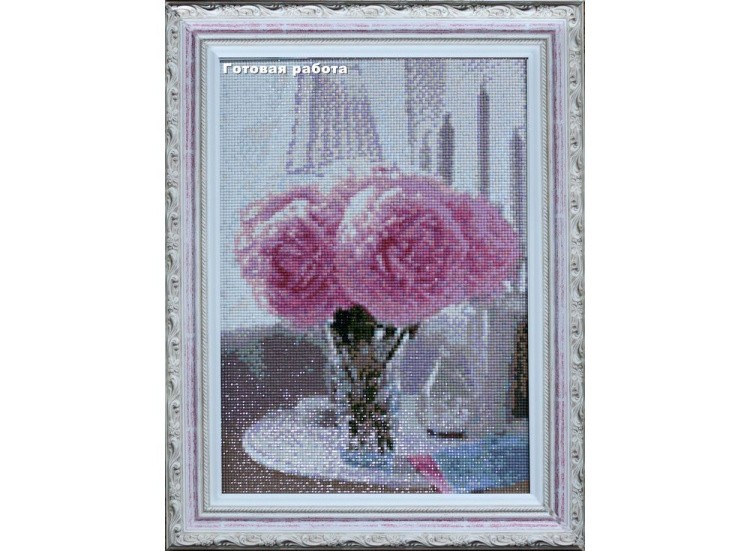 Алмазная вышивка «Нежные пионы» — картинка 3