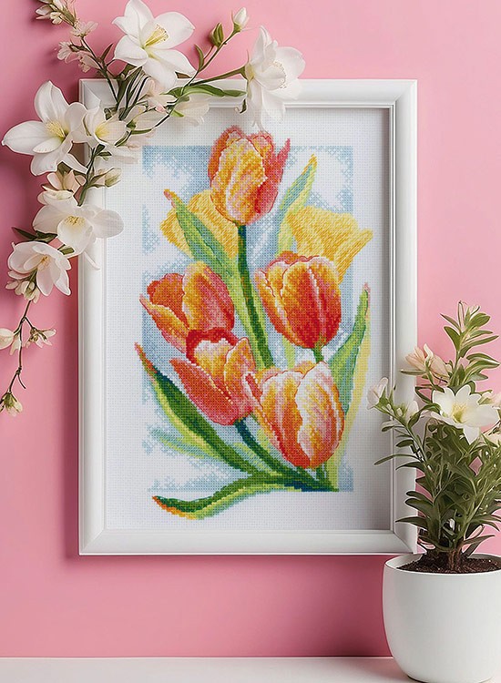 Набор для вышивания «Сияние весны. Тюльпаны» — картинка 7