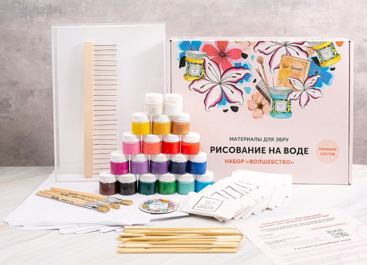 Набор для эбру «Волшебство», 20 цветов, Amazing Color — картинка 2