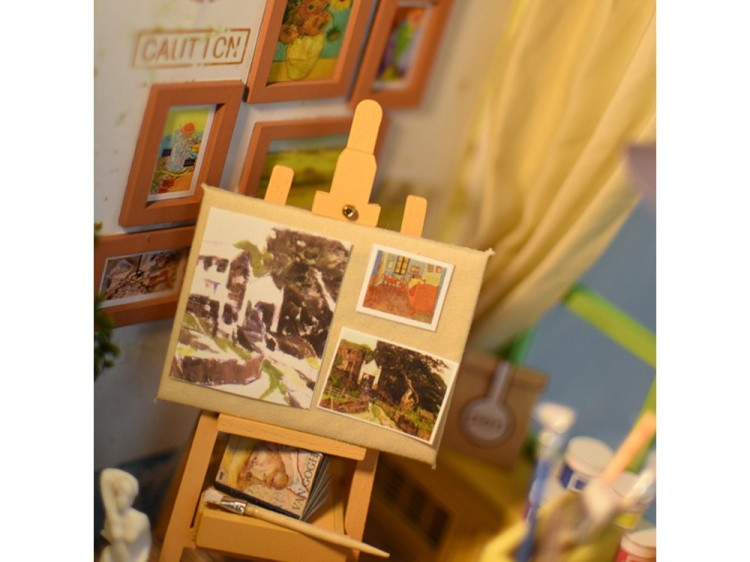 Набор для создания миниатюры (румбокс) «Мастерская художника» — картинка 7