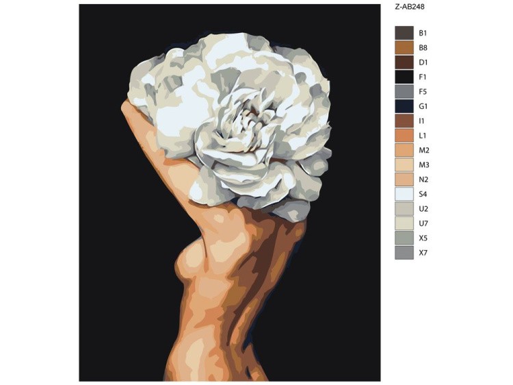 Картина по номерам «Цветочная голова 7» — картинка 2