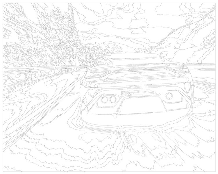 Картина по номерам «Машины: Поездка по горной дороге» — картинка 3