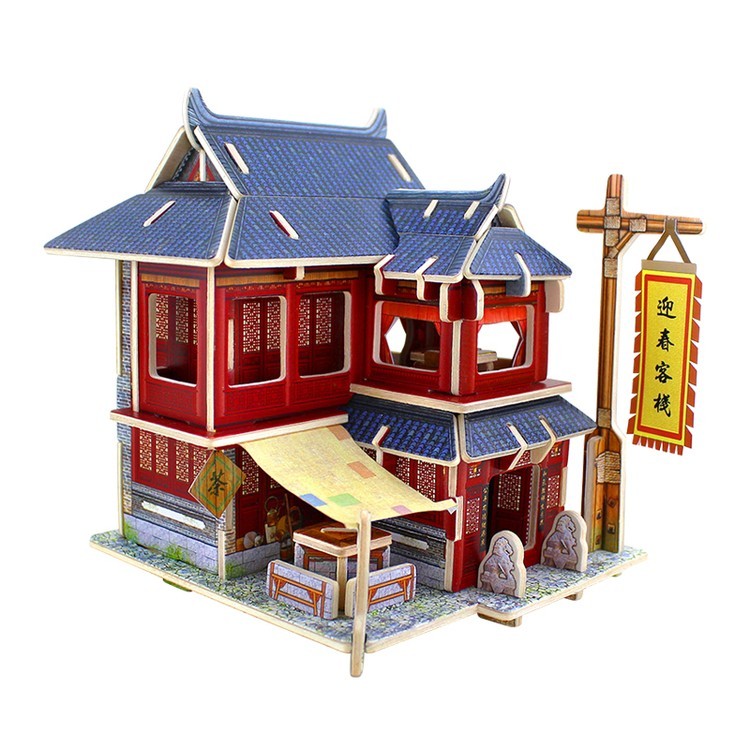 3D-пазл Отель, серия «Домики Китая», 51 элемент, REZARK
