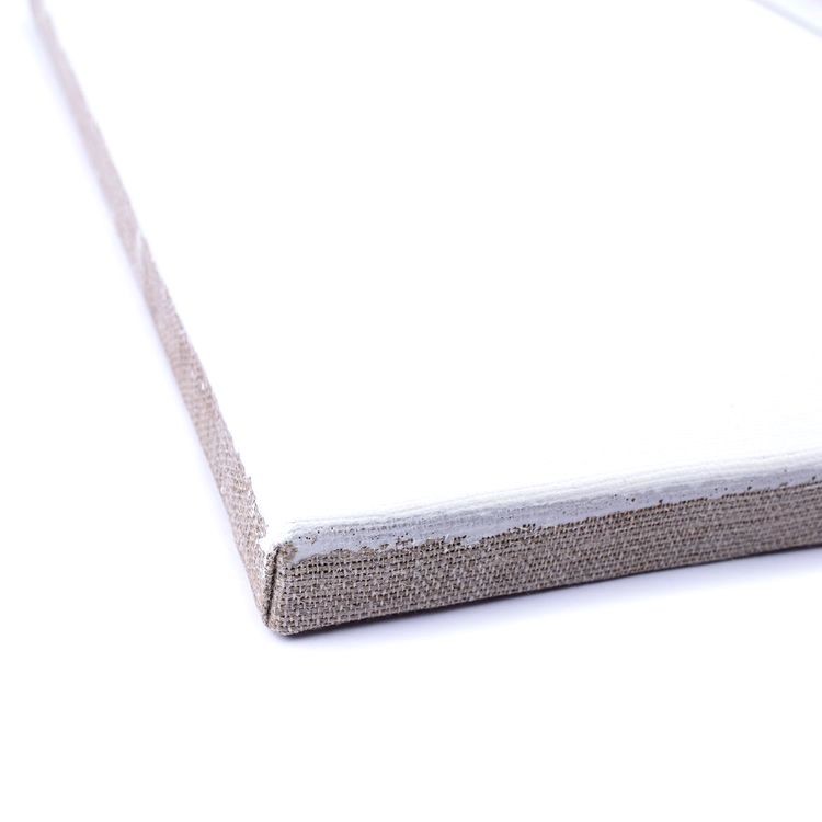 Холст грунтованный на подрамнике, 100% лён, 30х30 см, 340 г/м2, 2 шт., Vista-Artista — картинка 3