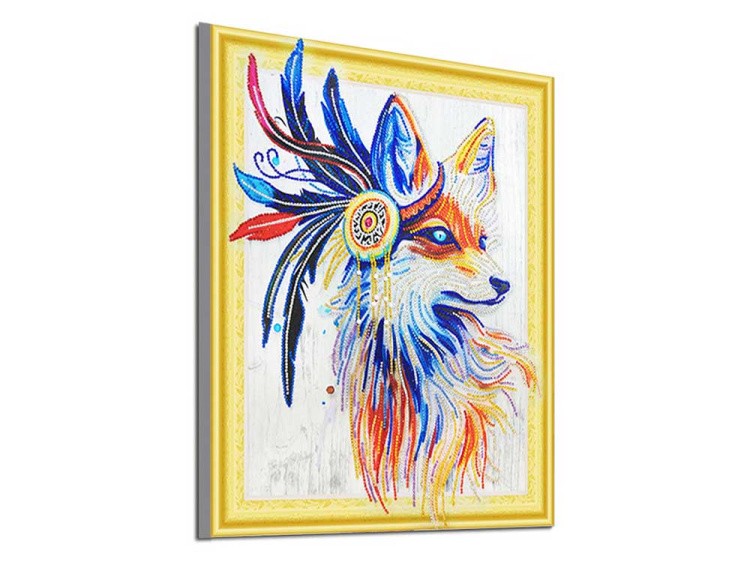 Алмазная вышивка 5D «Лиса-индеец» — картинка 5