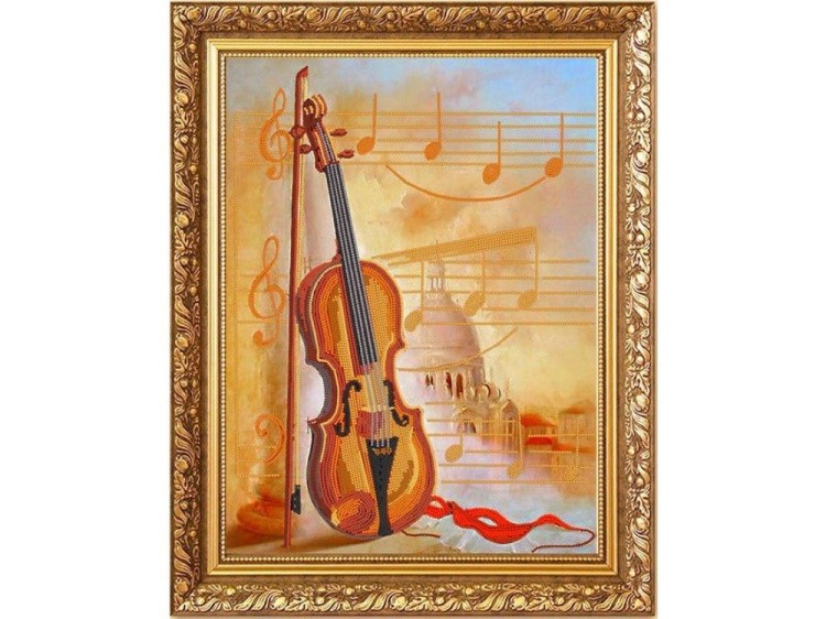 Рисунок на ткани «Скрипка»