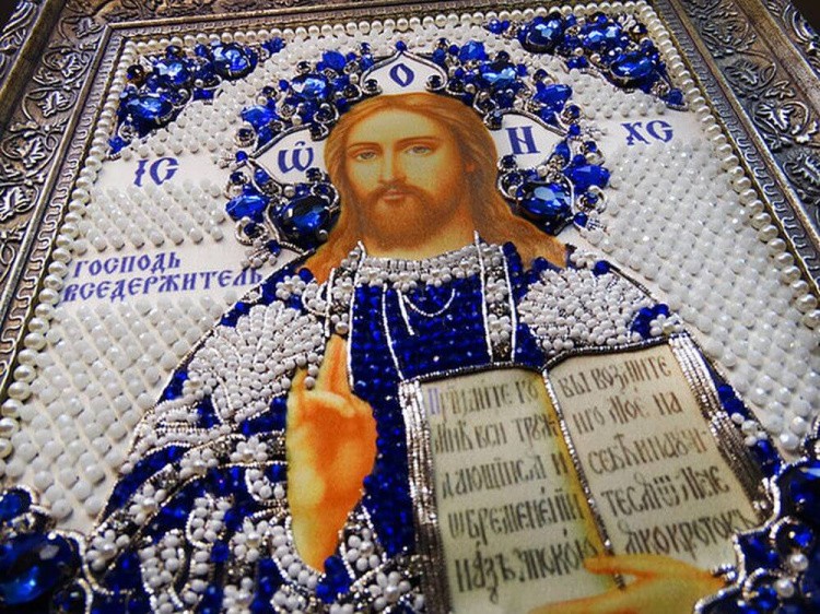 Набор вышивки хрустальными камнями «Вседержитель» (синий) — картинка 13