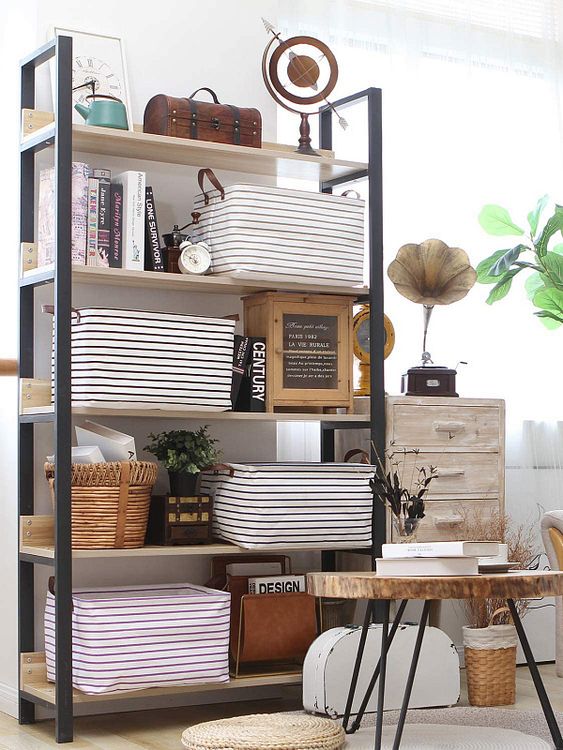 Ткань Лен, 140 г/м², 5 м x 150 см, цвет: белый, синий, принт полоска, TBY — картинка 5