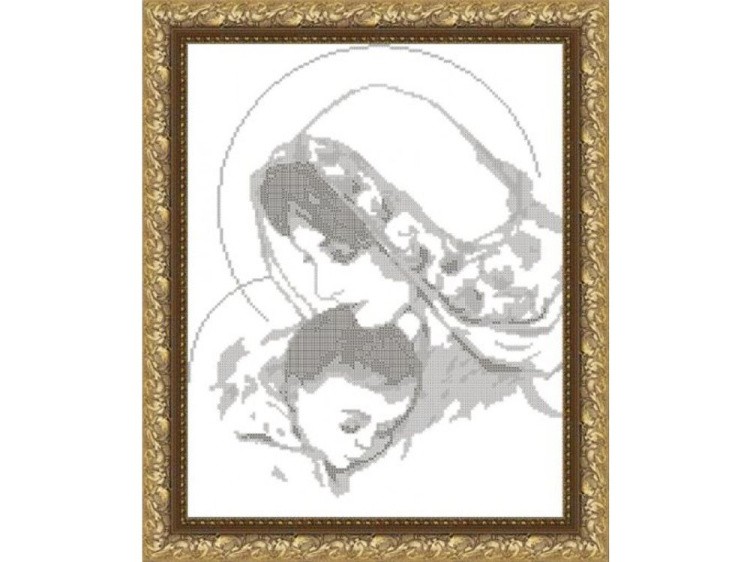 Рисунок на ткани «Дева Мария с младенцем»