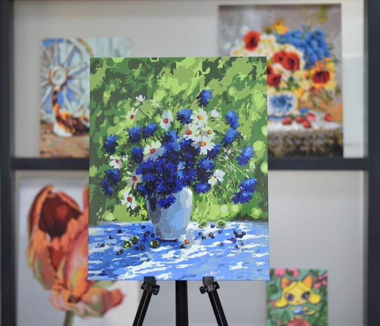 Картина по номерам «Васильковое лето» — картинка 3