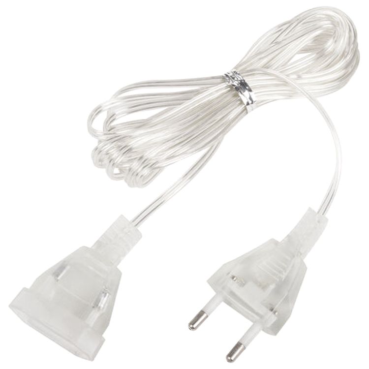 Удлинитель для электрогирлянд 3 м, прозрачный шнур — картинка 2