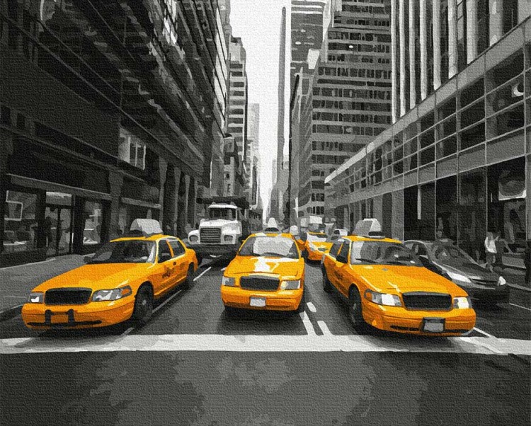 Картина по номерам «Жёлтое такси Нью-Йорка»