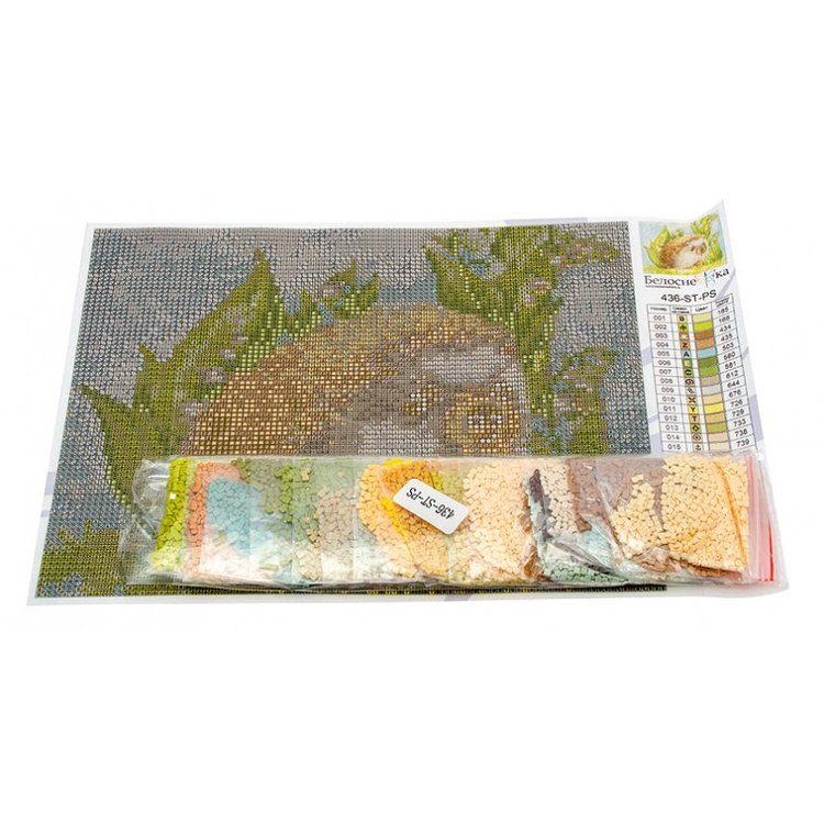 Алмазная вышивка «Ежик в ландышах» — картинка 2