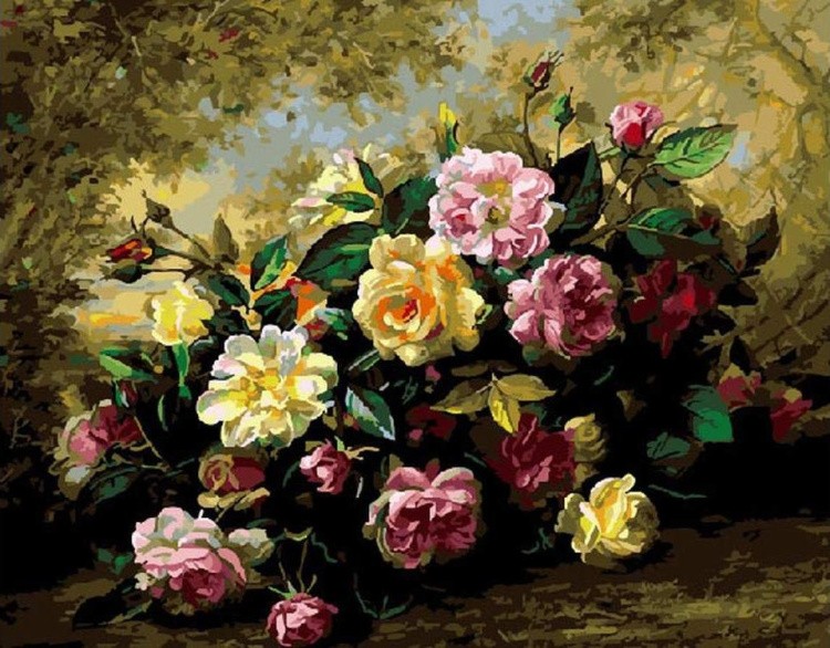 Картина по номерам «Дикие розы»