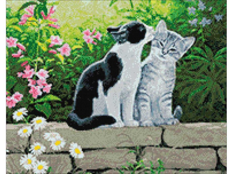 Алмазная вышивка «Кошачья нежность» — картинка 2