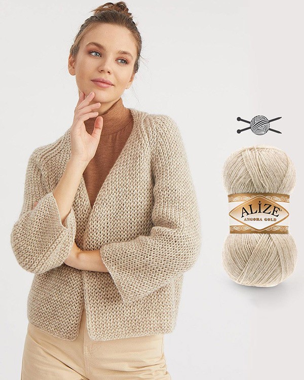 Пряжа ALIZE Angora Gold (27), бледная сирень, 5 шт. по 100 г — картинка 5