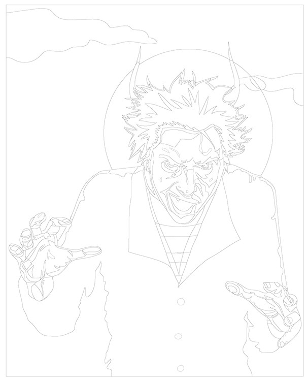 Картина по номерам «КиШ Король и Шут: Михаил Горшенев Арт 2» — картинка 3