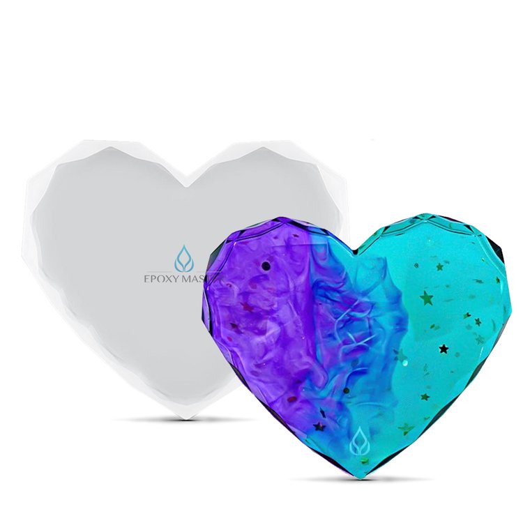 Силиконовый молд Epoxy Master Алмазное сердце, 12,5х10 см — картинка 2