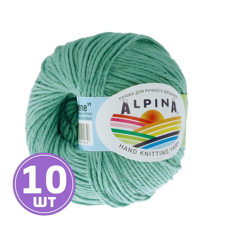 Пряжа Alpina RENE (3849), светло-бирюзовый, 10 шт. по 50 г