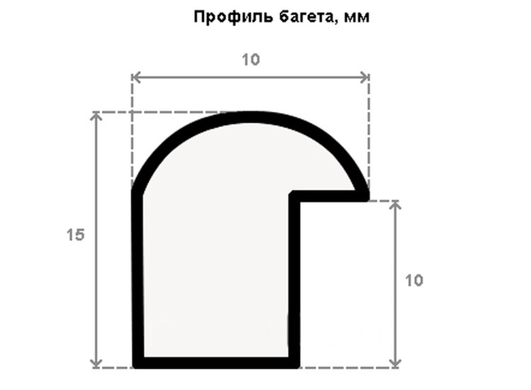 Ламинированная тонкая рамка без стекла «Парма» — картинка 2