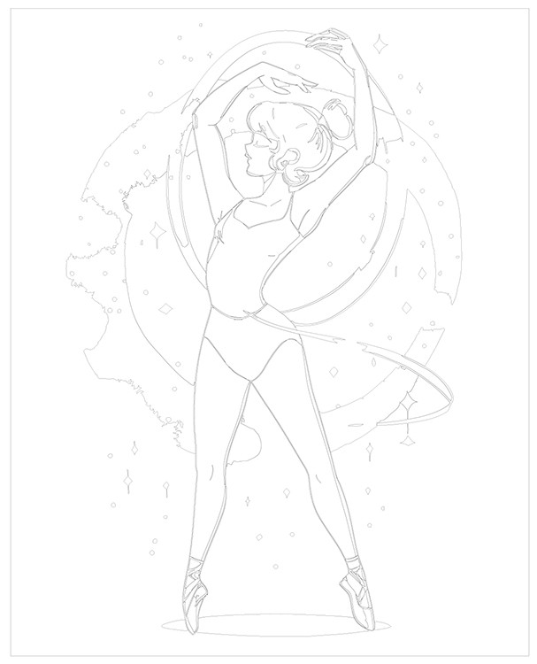 Картина по номерам «Гимнастика: девушка гимнастка арт 40x50» — картинка 3