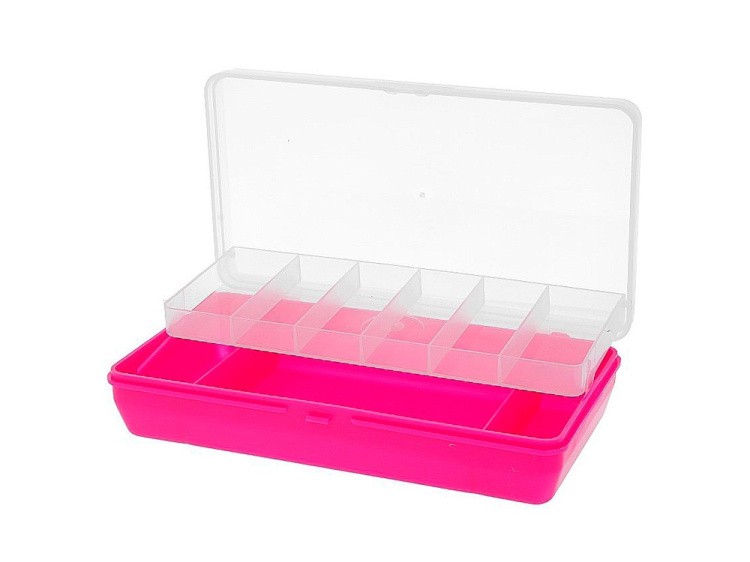 Коробка для мелочей №5 двухъярусная с микролифтом Trivol, цвет: малиновый — картинка 3