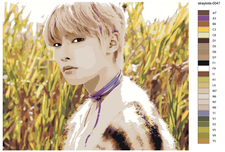 Картина по номерам «Stray Kids Стрей Кидс KPOP кпоп: Чонин» — картинка 2