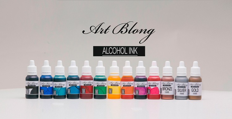 Набор алкогольных чернил 13 цветов, Art Blong