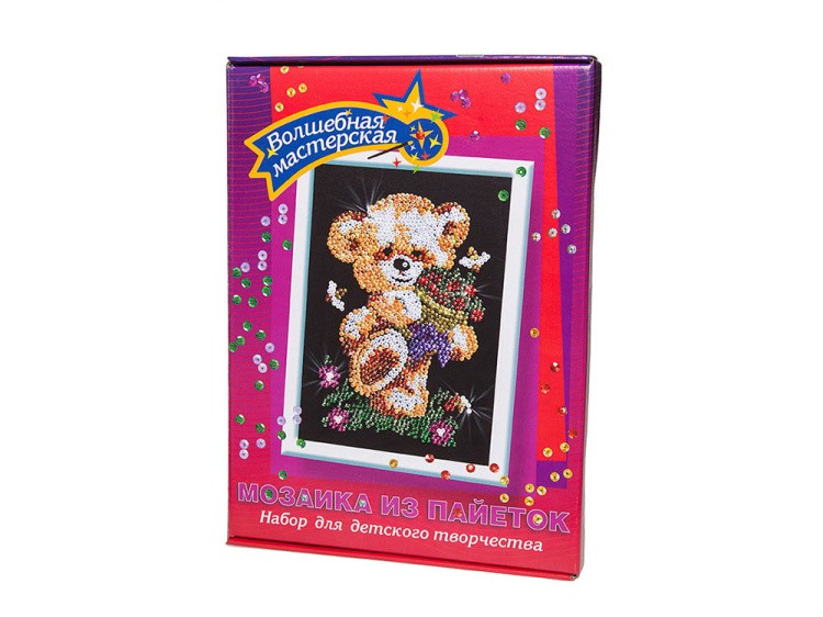 Мозаика из пайеток «Мишка» — картинка 2