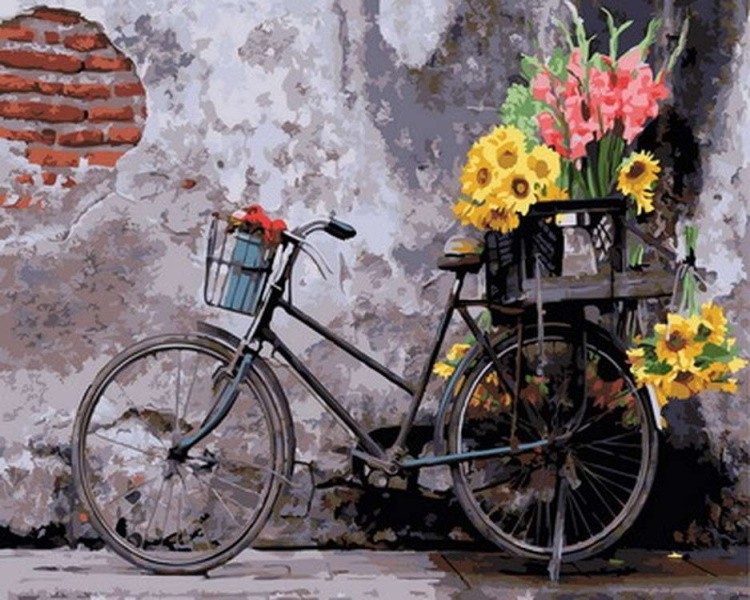 Картина по номерам «Ретро велосипед»
