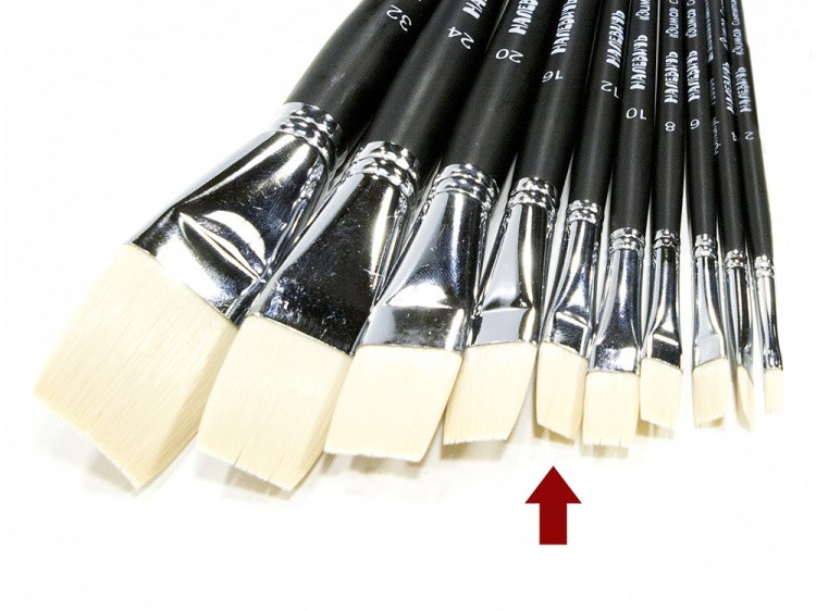 Кисть синтетическая «Зима» плоская №12 — картинка 2