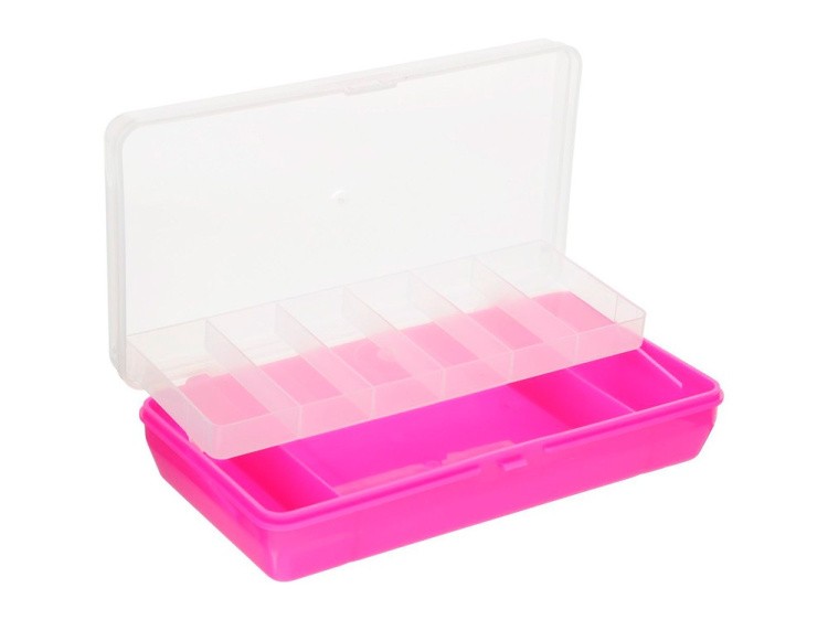 Коробка для мелочей №5 двухъярусная с микролифтом Trivol, цвет: малиновый — картинка 2