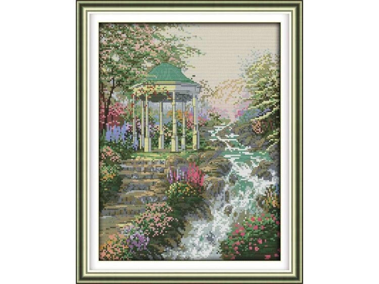 Набор для вышивания «Беседка у водопада» — картинка 2
