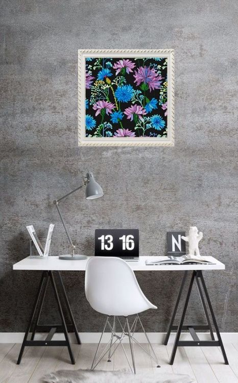 Алмазная вышивка «Васильковый луг» — картинка 6