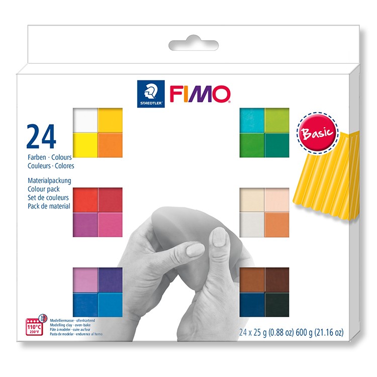 FIMO soft базовый комплект из 24-ти блоков по 25 г