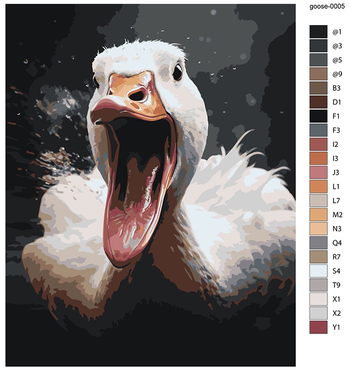 Картина по номерам «Гусь на тебя гоготусь» — картинка 2