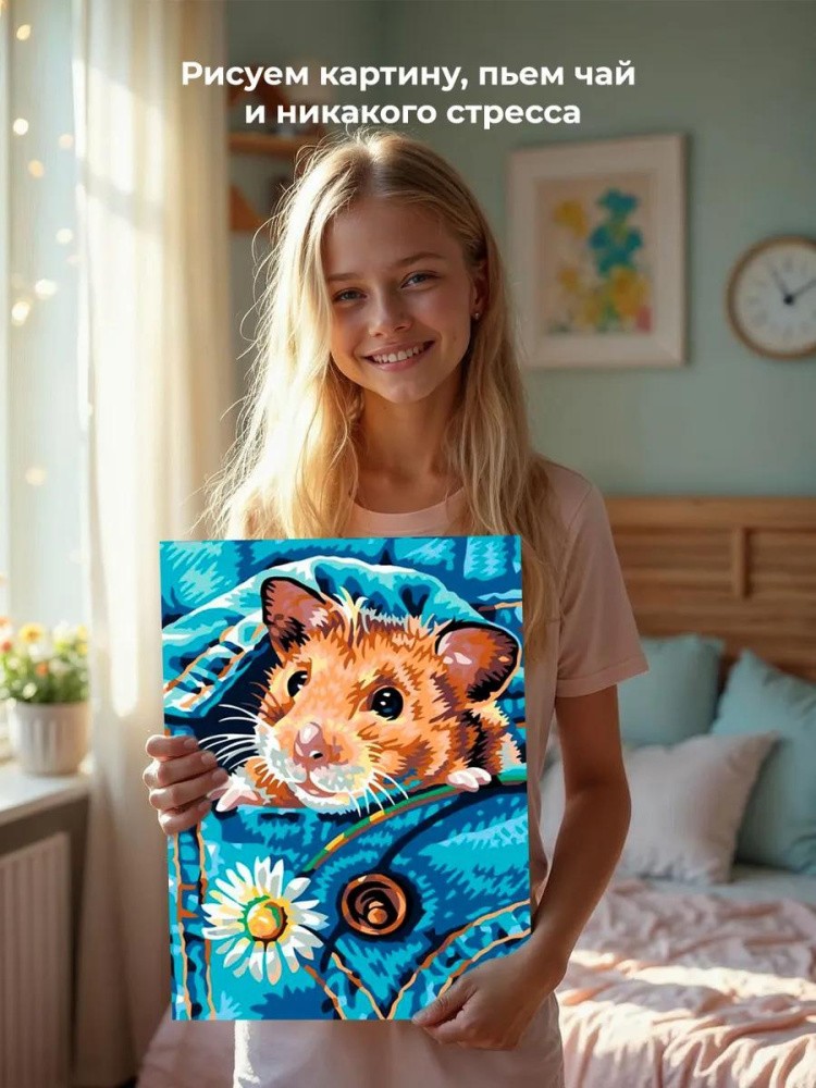 Картина по номерам «Хомячок» — картинка 7