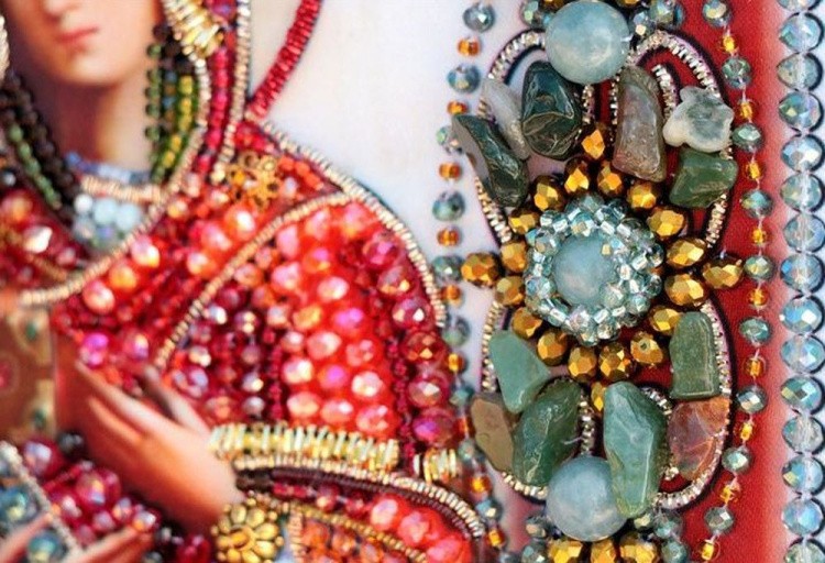 Набор для вышивания хрустальными бусинами «Богородица Троеручица» — картинка 2