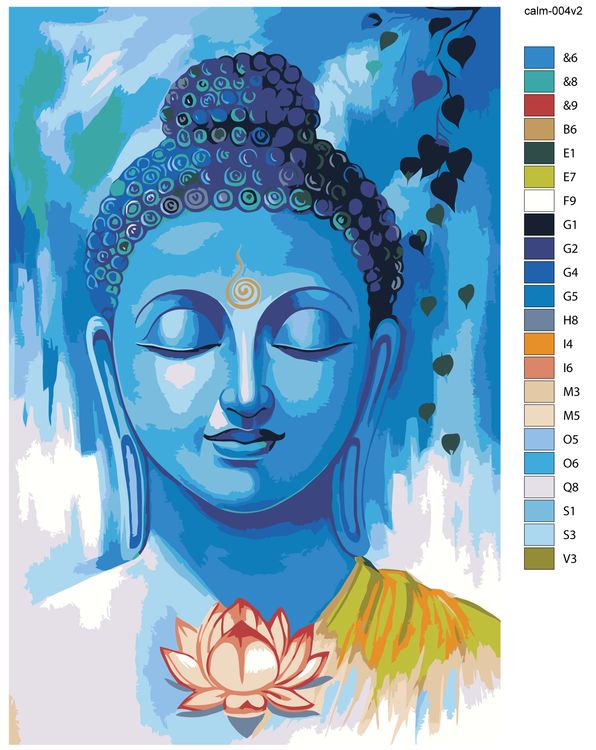 Картина по номерам «Будда и священный Лотос» — картинка 2