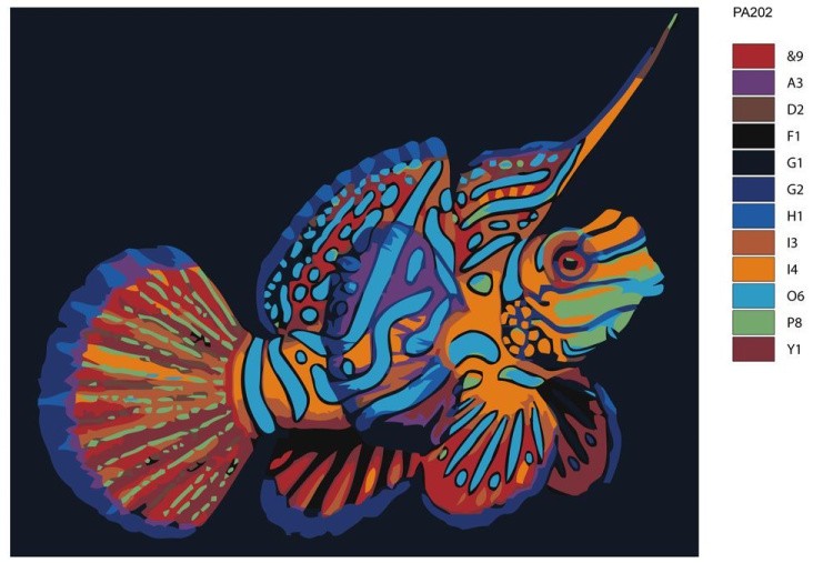 Картина по номерам «Радужная рыба» — картинка 2