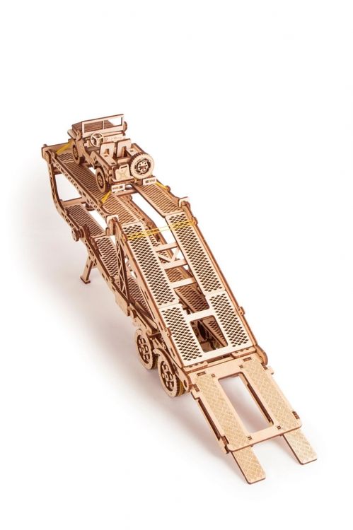 Конструктор из дерева «Прицеп Автовоз с джипом», Wood Trick — картинка 5