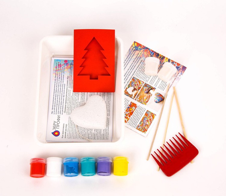 Набор для эбру «Новый год» 6 цветов, Эбру-Профи — картинка 3