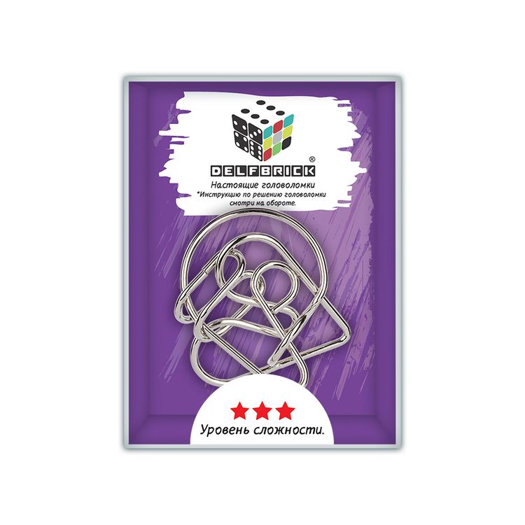 Головоломка металлическая Сердце, 3 элемента — картинка 2