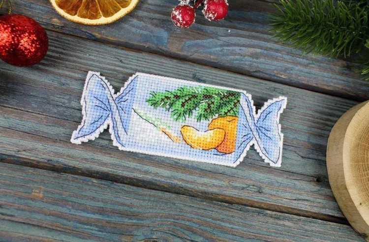 Набор для вышивания «Конфета новогодняя №2» — картинка 6