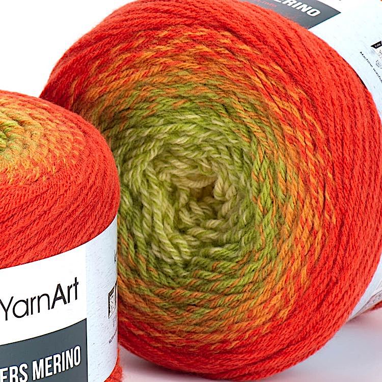 Пряжа YarnArt Flowers Merino (539), мультиколор, 5 шт. по 225 г — картинка 2