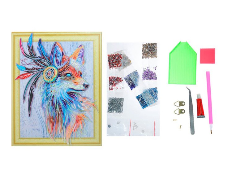 Алмазная вышивка 5D «Звездная лиса» — картинка 4