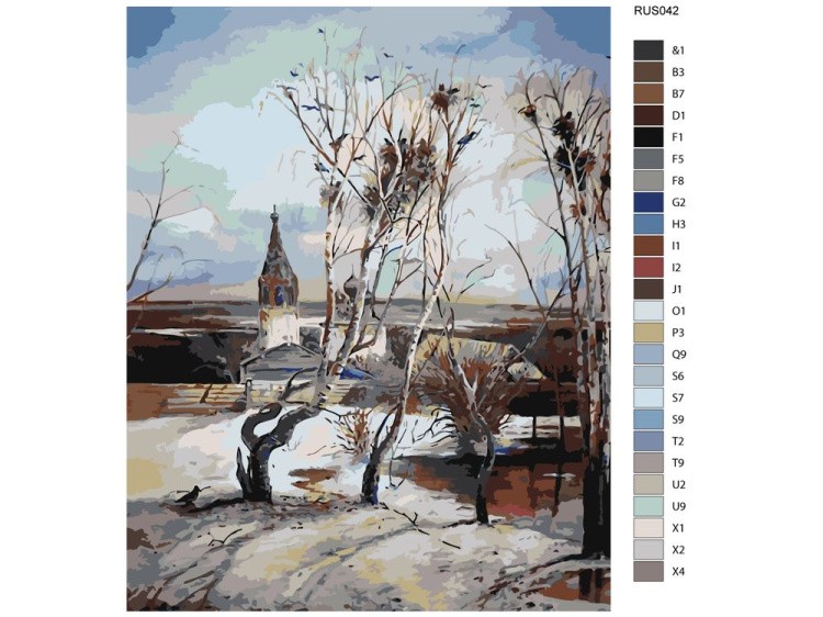 Картина по номерам «Грачи» — картинка 2