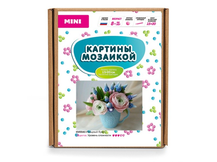 Алмазная вышивка-открытка «Изящный букет» — картинка 5