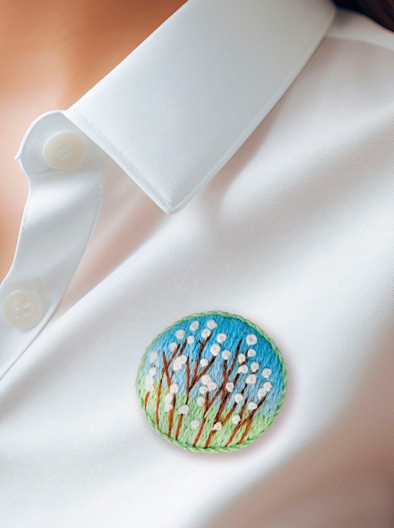 Набор для вышивания «Брошь Верба» — картинка 7