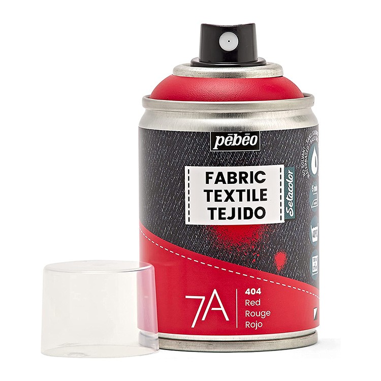 Краска для текстиля 7А Spray (аэрозоль), 100 мл, цвет: красный, Pebeo — картинка 4